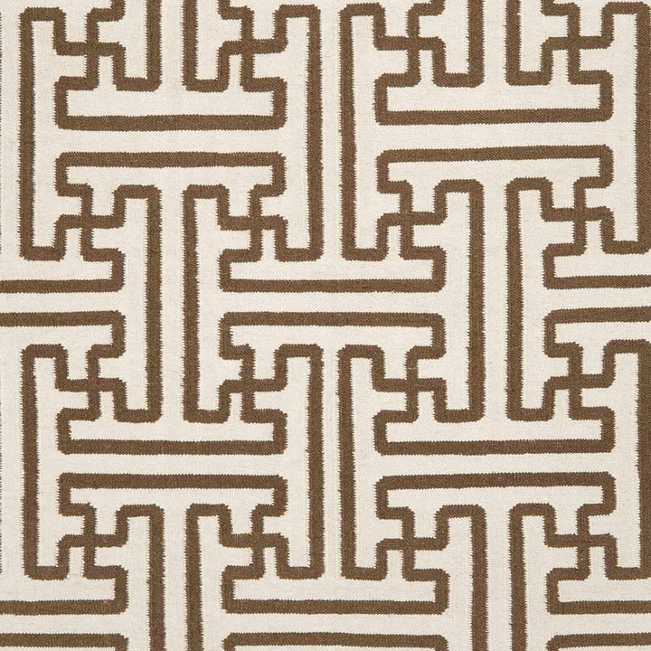 Bippus Contemporary Geometrical Brown And Ivory Rug - The Rug Decor