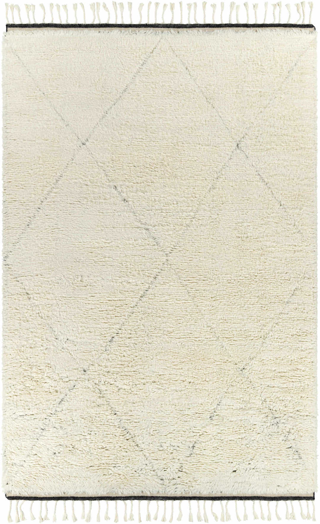 Birdwell Modern Style Ivory And Black Hand Knotted Area Rug