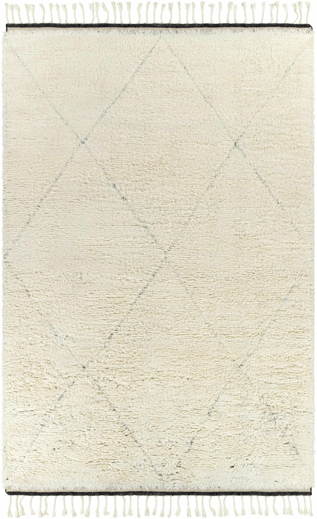 Birdwell Modern Style Ivory And Black Hand Knotted Area Rug - The Rug Decor