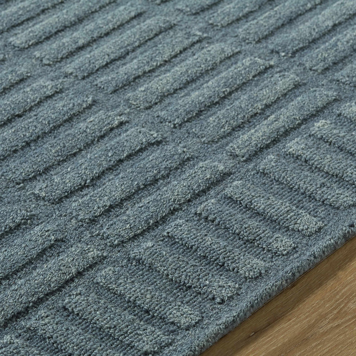 Birger Blue Modern Style Hand Tufted Wool Area Rug - The Rug Decor
