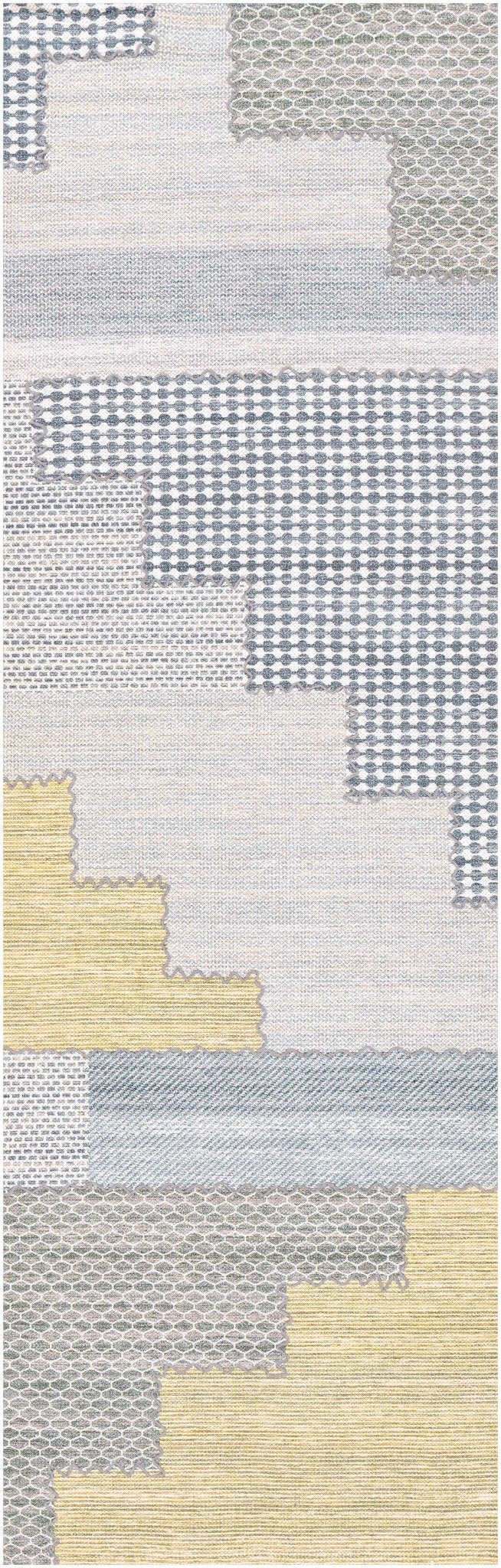 Bishopton Modern Style Gray And Blue Hand Woven Area Rug - The Rug Decor