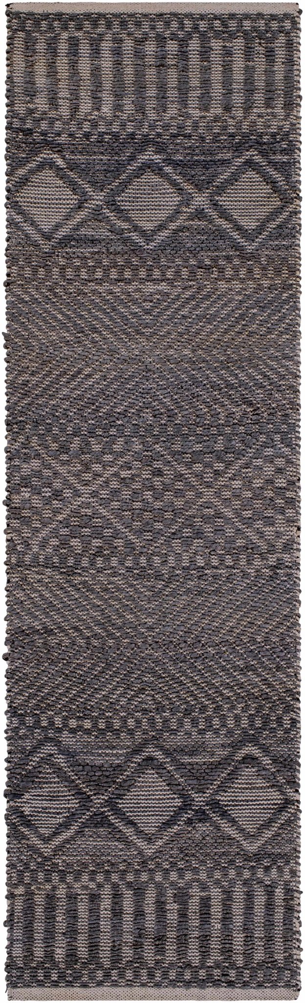 Bithlo Modern Geometrical Design Charcoal And Beige Hand Woven Area Rug - The Rug Decor