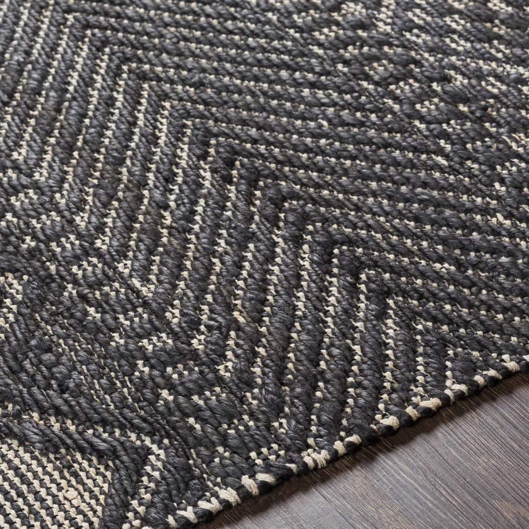 Bithlo Modern Geometrical Design Charcoal And Beige Hand Woven Area Rug - The Rug Decor