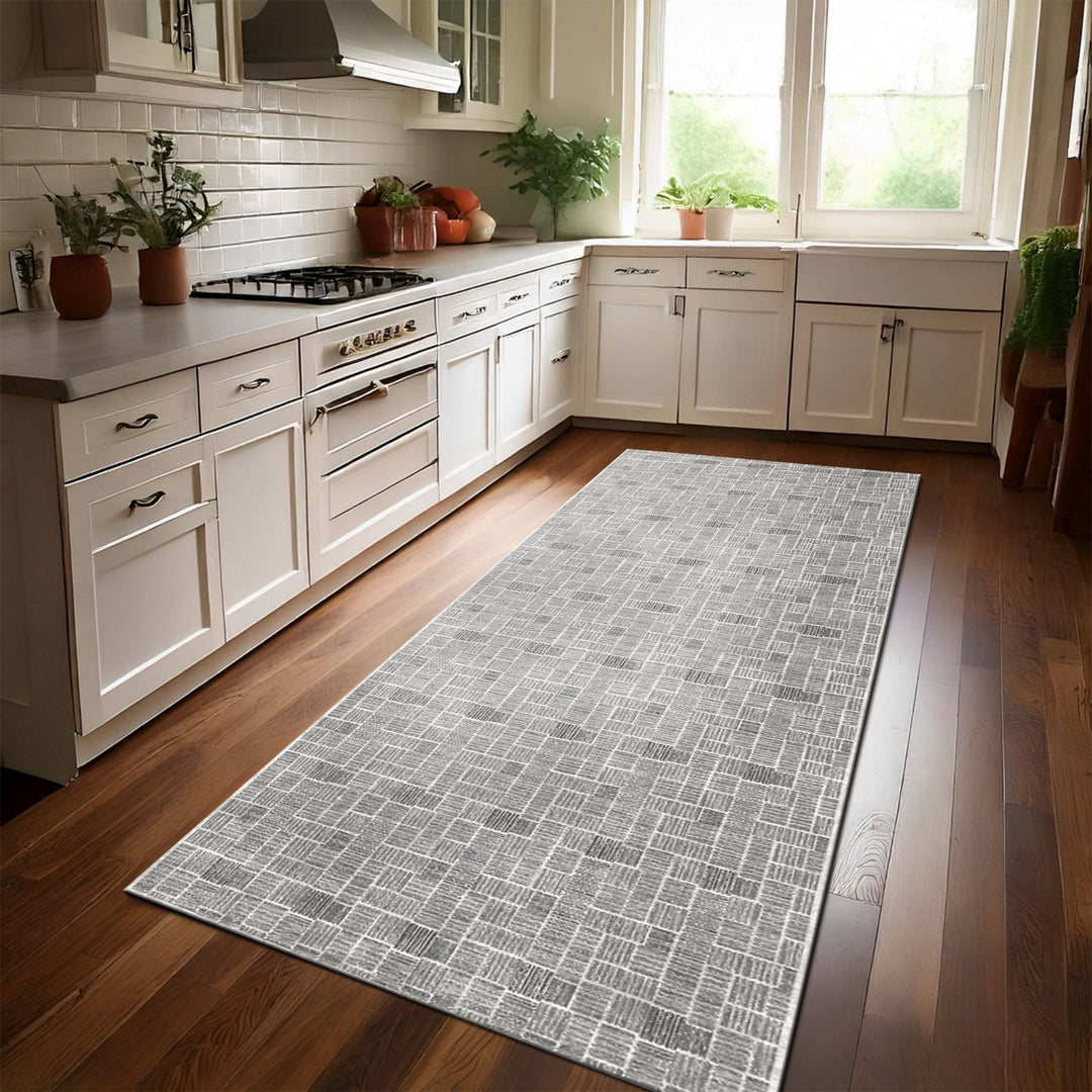 Black And White Modern Style Machine Washable Cotton Area Rug - The Rug Decor
