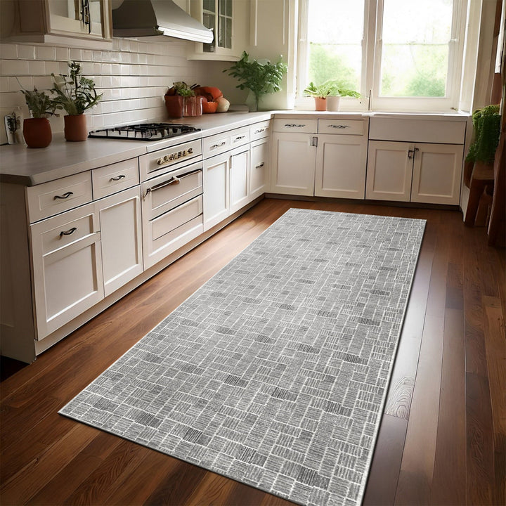 Black And White Modern Style Machine Washable Cotton Area Rug - The Rug Decor