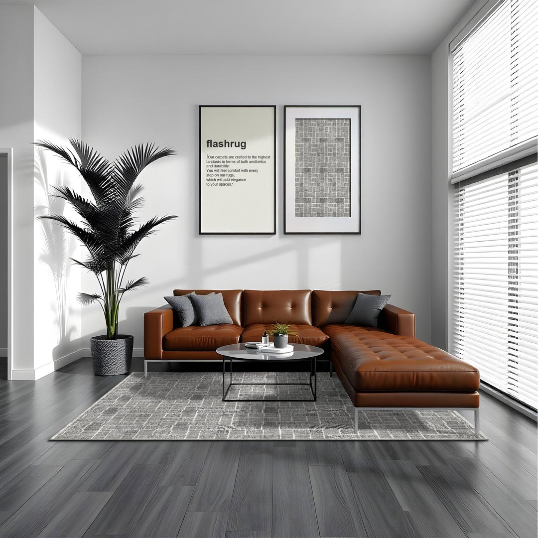 Black And White Modern Style Machine Washable Cotton Area Rug - The Rug Decor