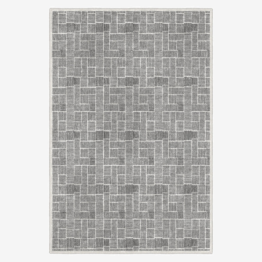 Black And White Modern Style Machine Washable Cotton Area Rug - The Rug Decor