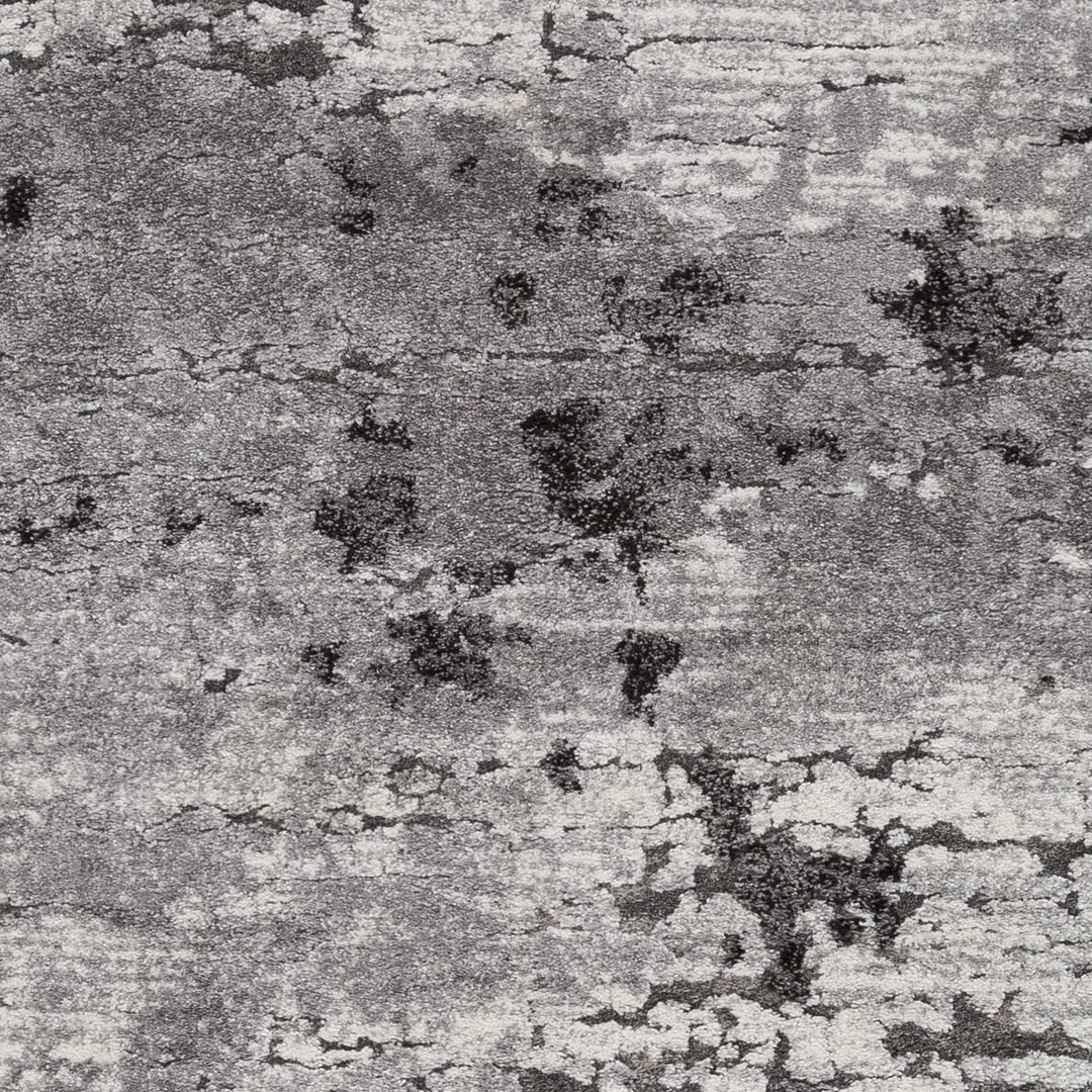 Black Modern Abstract Design Machine Woven Rug - The Rug Decor