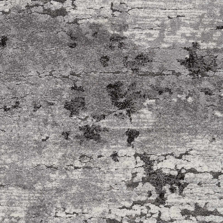 Black Modern Abstract Design Machine Woven Rug - The Rug Decor