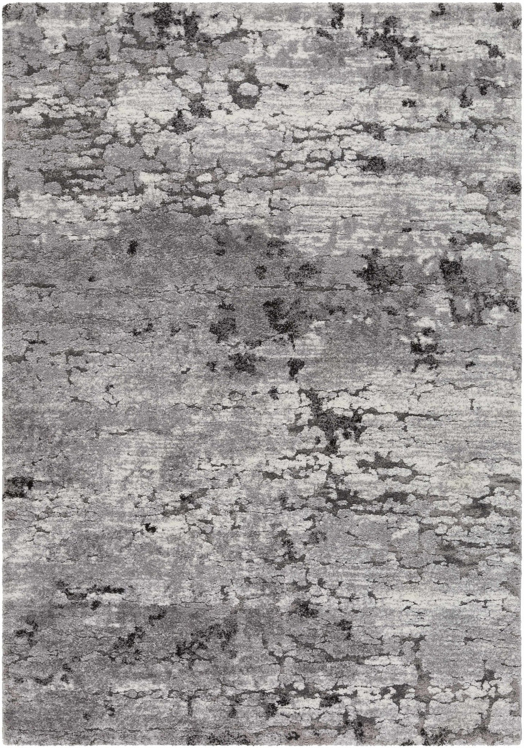 Black Modern Abstract Design Machine Woven Rug - The Rug Decor