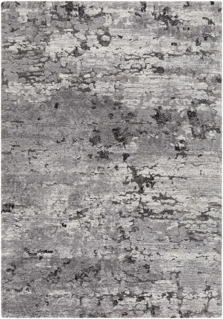 Black Modern Abstract Design Machine Woven Rug - The Rug Decor