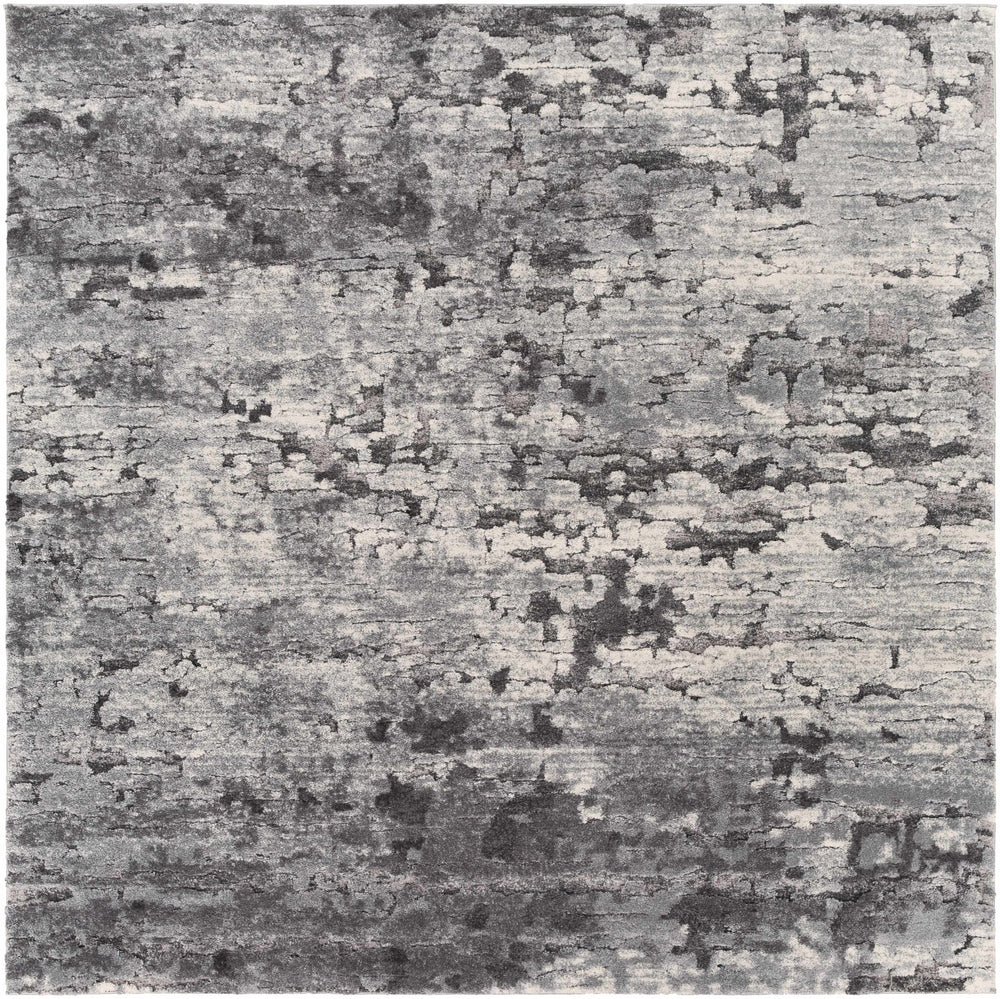 Black Modern Abstract Design Machine Woven Rug - The Rug Decor