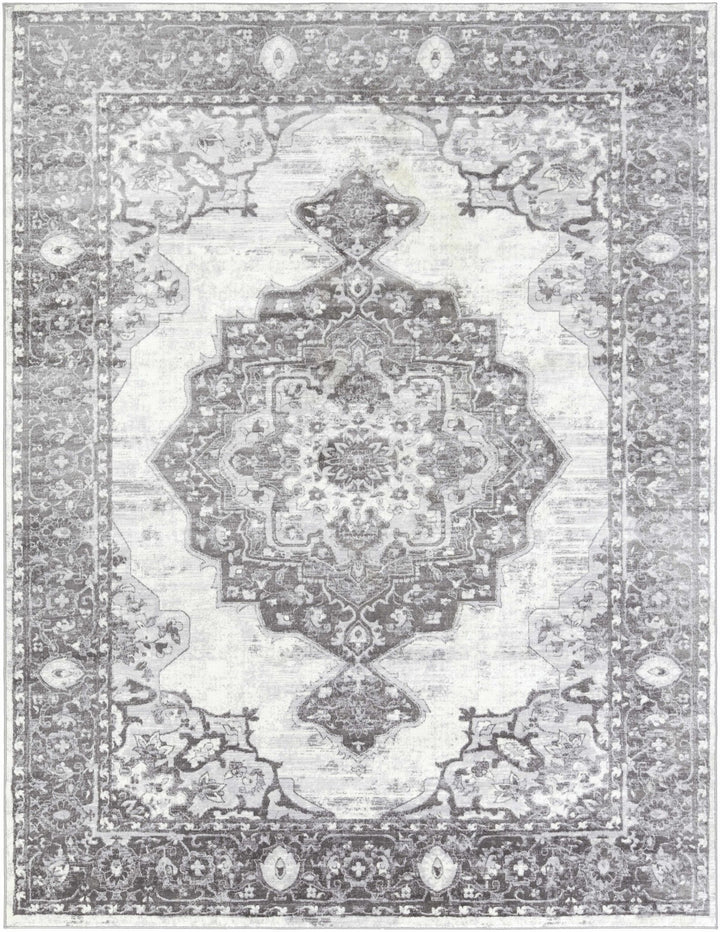 Bladensburg Traditional Style Gray And Ivory Area Rug - The Rug Decor