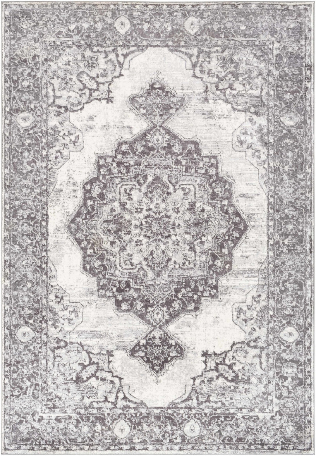 Bladensburg Traditional Style Gray And Ivory Area Rug - The Rug Decor