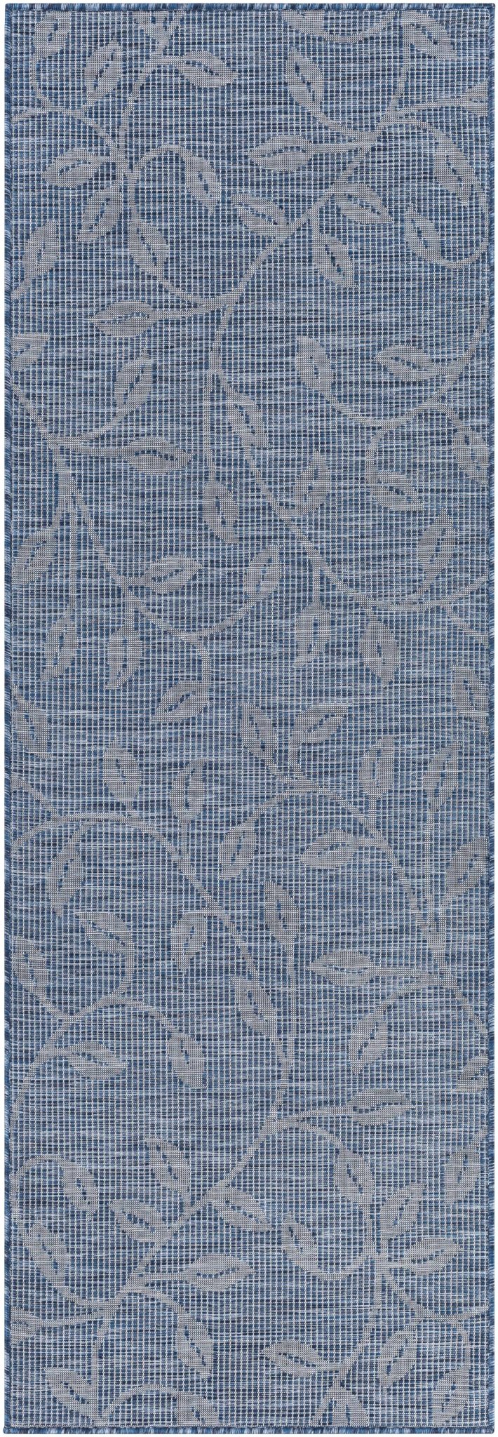 Blair Blue Modern Botanical Design Outdoor Area Rug - The Rug Decor