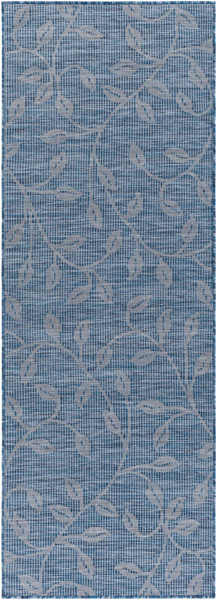 Blair Blue Modern Botanical Design Outdoor Area Rug - The Rug Decor