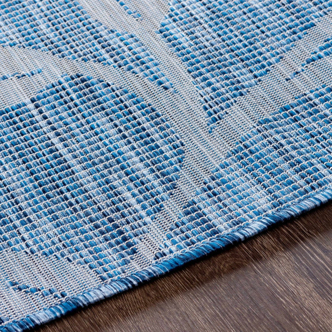 Blair Blue Modern Botanical Design Outdoor Area Rug - The Rug Decor