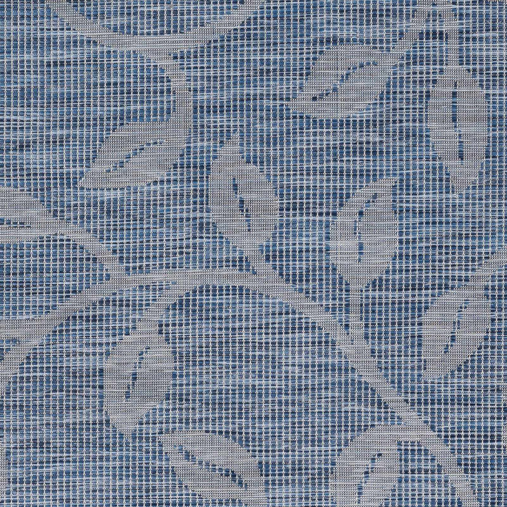 Blair Blue Modern Botanical Design Outdoor Area Rug - The Rug Decor