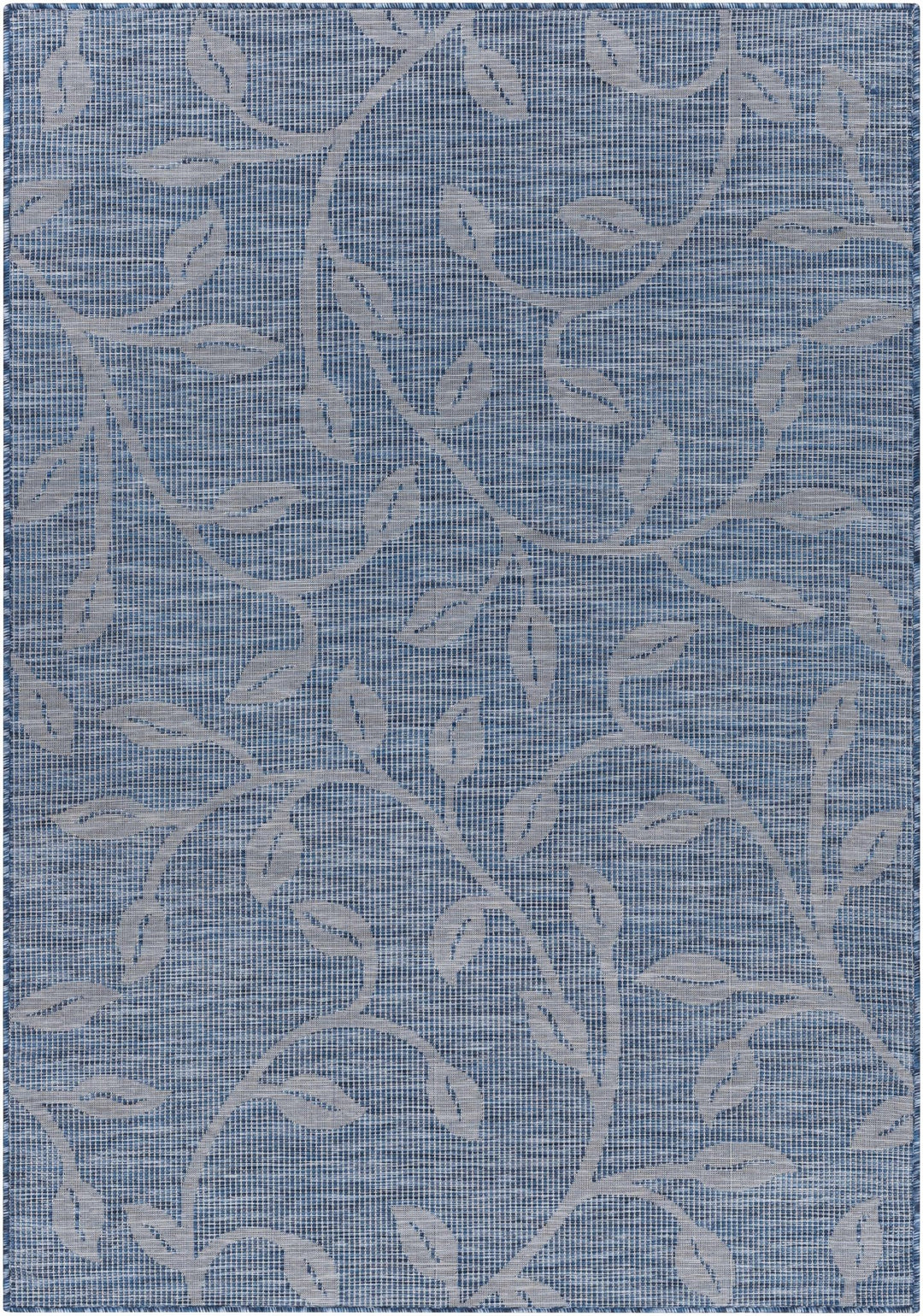 Blair Blue Modern Botanical Design Outdoor Area Rug - The Rug Decor