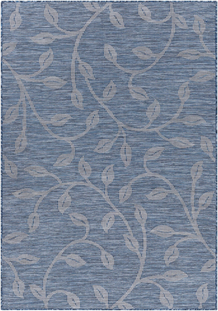 Blair Blue Modern Botanical Design Outdoor Area Rug - The Rug Decor