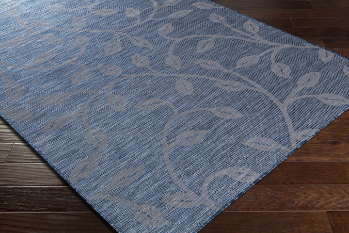 Blair Blue Modern Botanical Design Outdoor Area Rug - The Rug Decor
