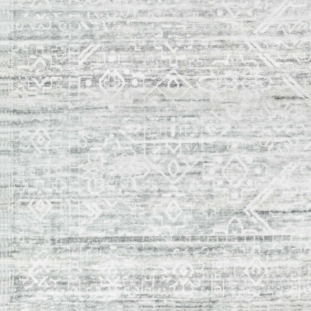 Blake Modern Abstract Design Silver And Gray Washable Rug - The Rug Decor