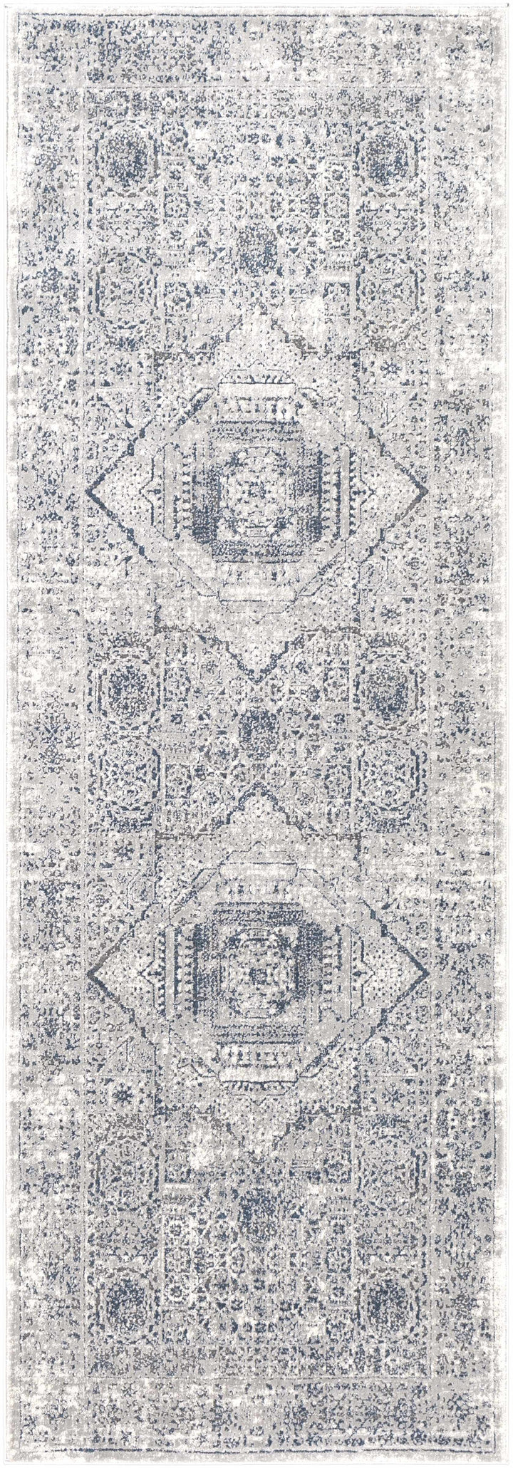 Blantyre Ivory And Blue Traditional Style Area Rug