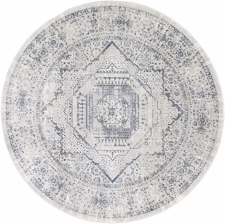 Blantyre Ivory And Blue Traditional Style Area Rug