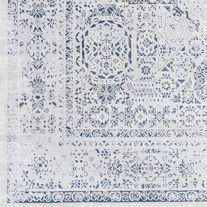 Blantyre Ivory And Blue Traditional Style Area Rug