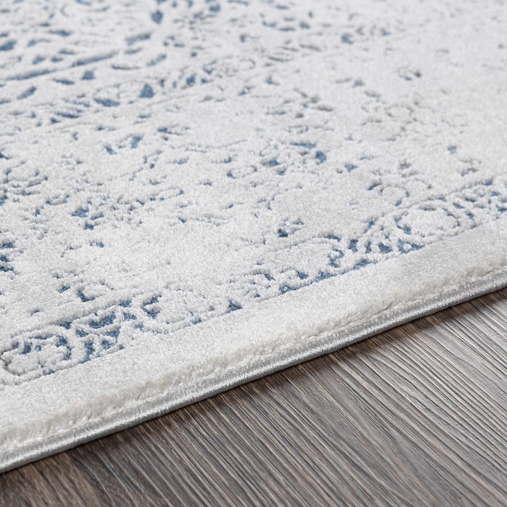 Blantyre Ivory And Blue Traditional Style Area Rug