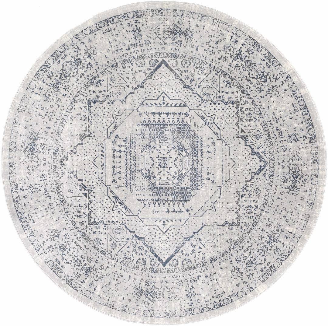 Blantyre Ivory And Blue Traditional Style Area Rug - The Rug Decor