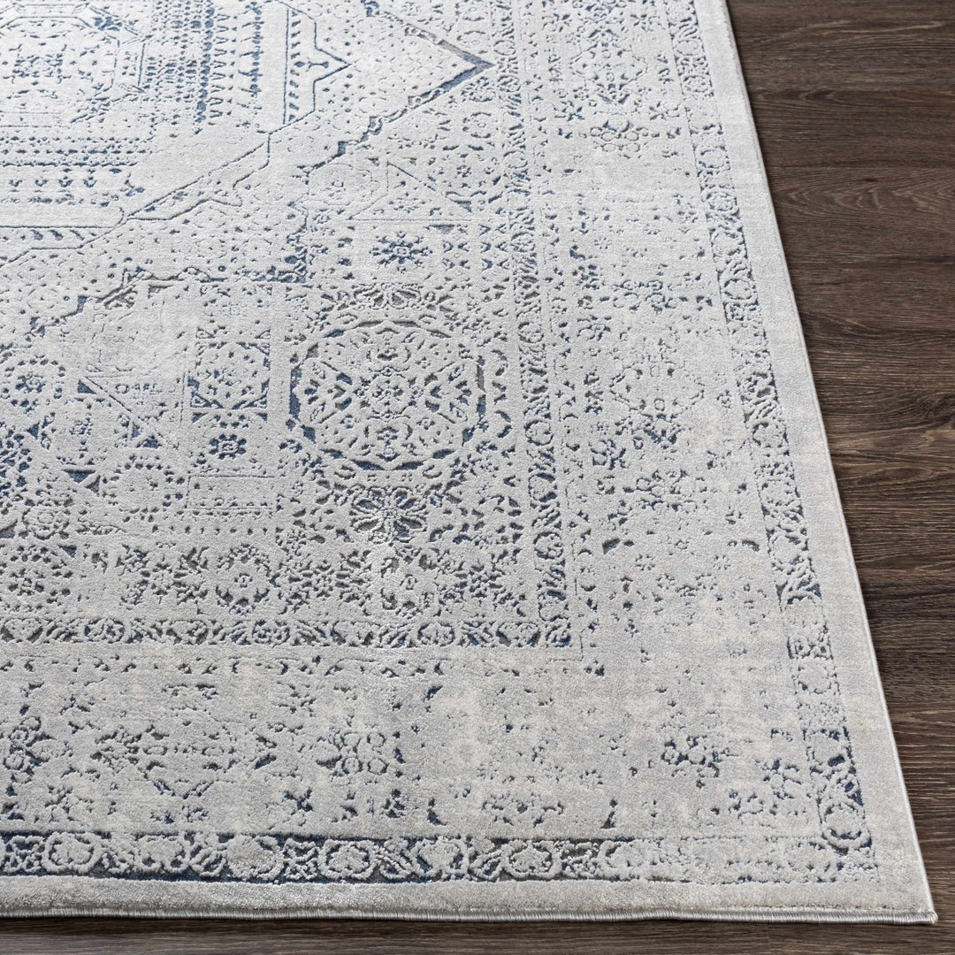 Blantyre Ivory And Blue Traditional Style Area Rug - The Rug Decor