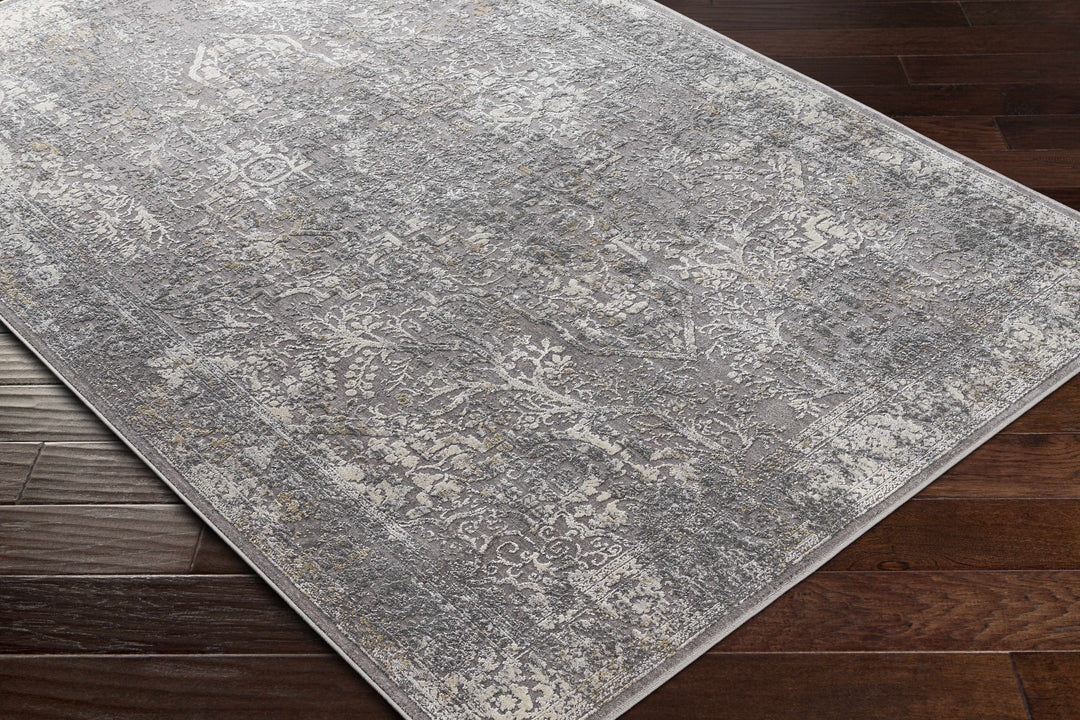 Blean Gray Traditional Style Area Rug
