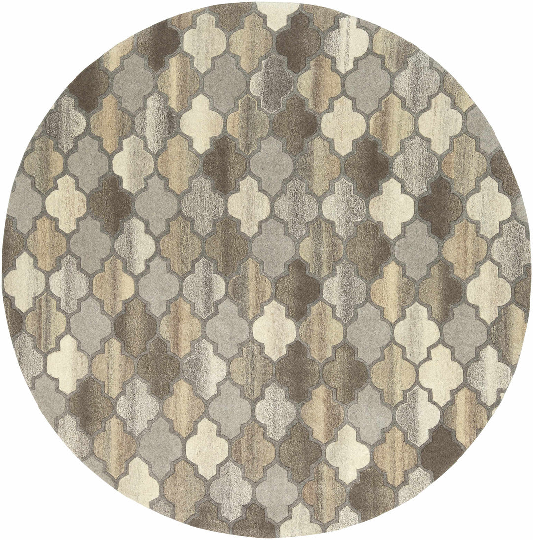 Bluffdale Modern Style Gray And Beige Hand Tufted Wool Area Rug