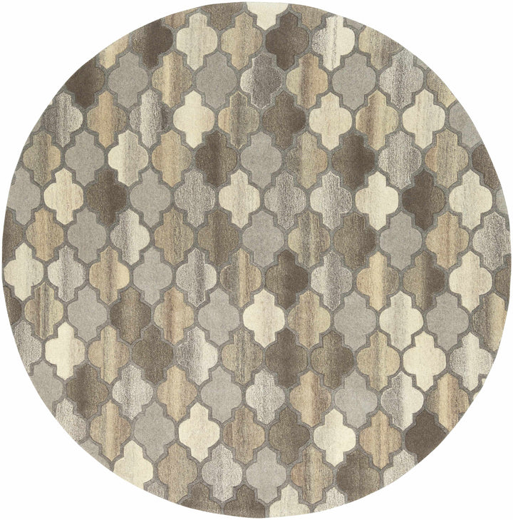 Bluffdale Modern Style Gray And Beige Hand Tufted Wool Area Rug