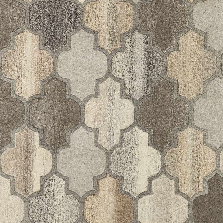 Bluffdale Modern Style Gray And Beige Hand Tufted Wool Area Rug