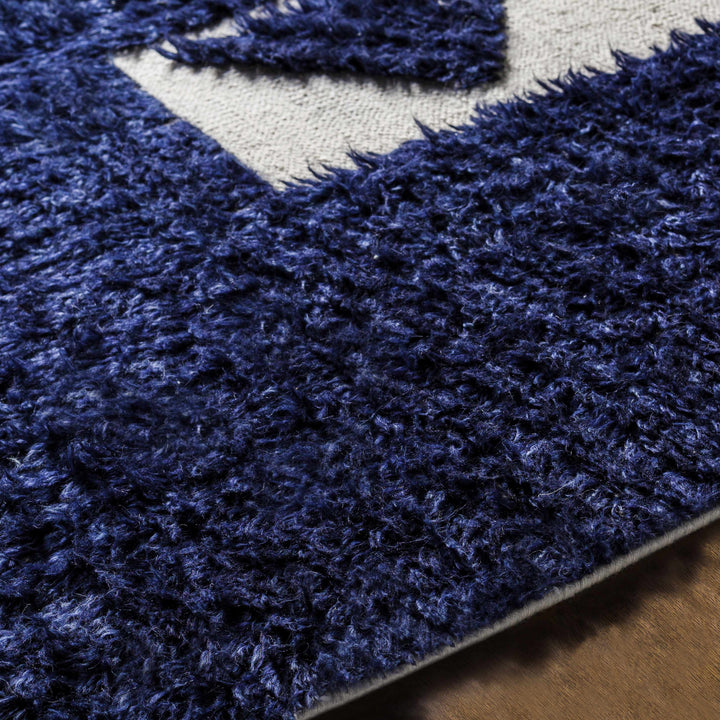 Billinge Modern Style Blue And Ivory Hand Knotted Area Rug