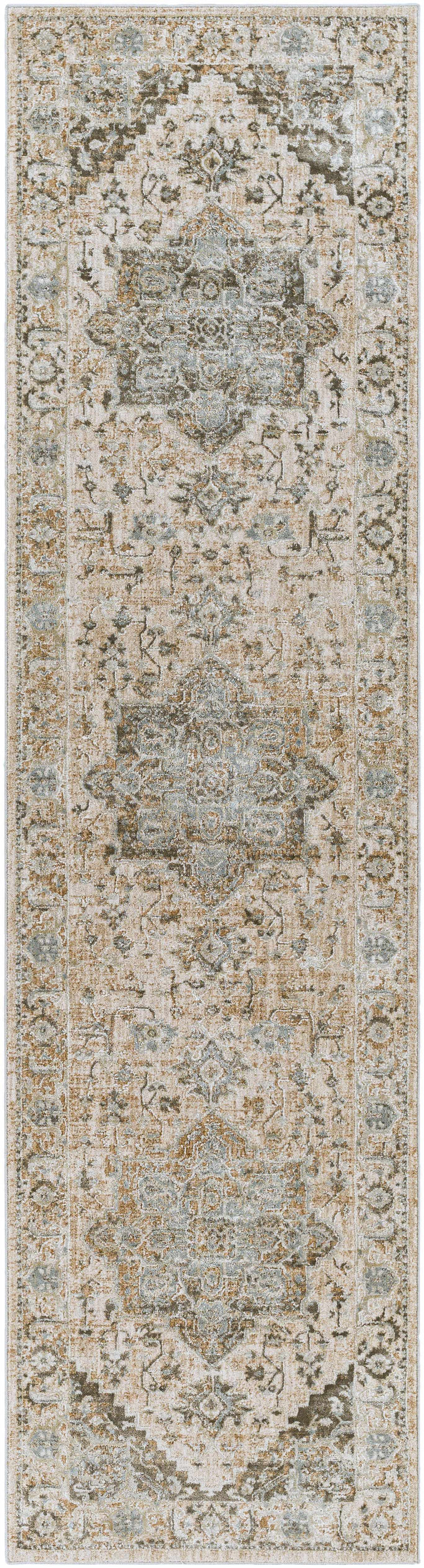 Ballisodare Traditional Medallion Design Brown And Beige Rug