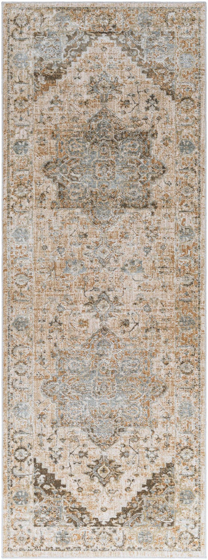 Ballisodare Traditional Medallion Design Brown And Beige Rug