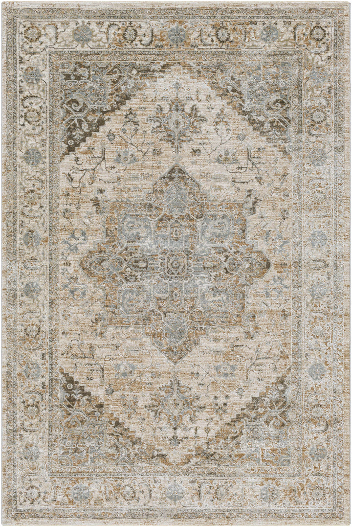 Ballisodare Traditional Medallion Design Brown And Beige Rug