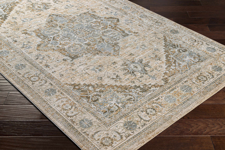 Ballisodare Traditional Medallion Design Brown And Beige Rug
