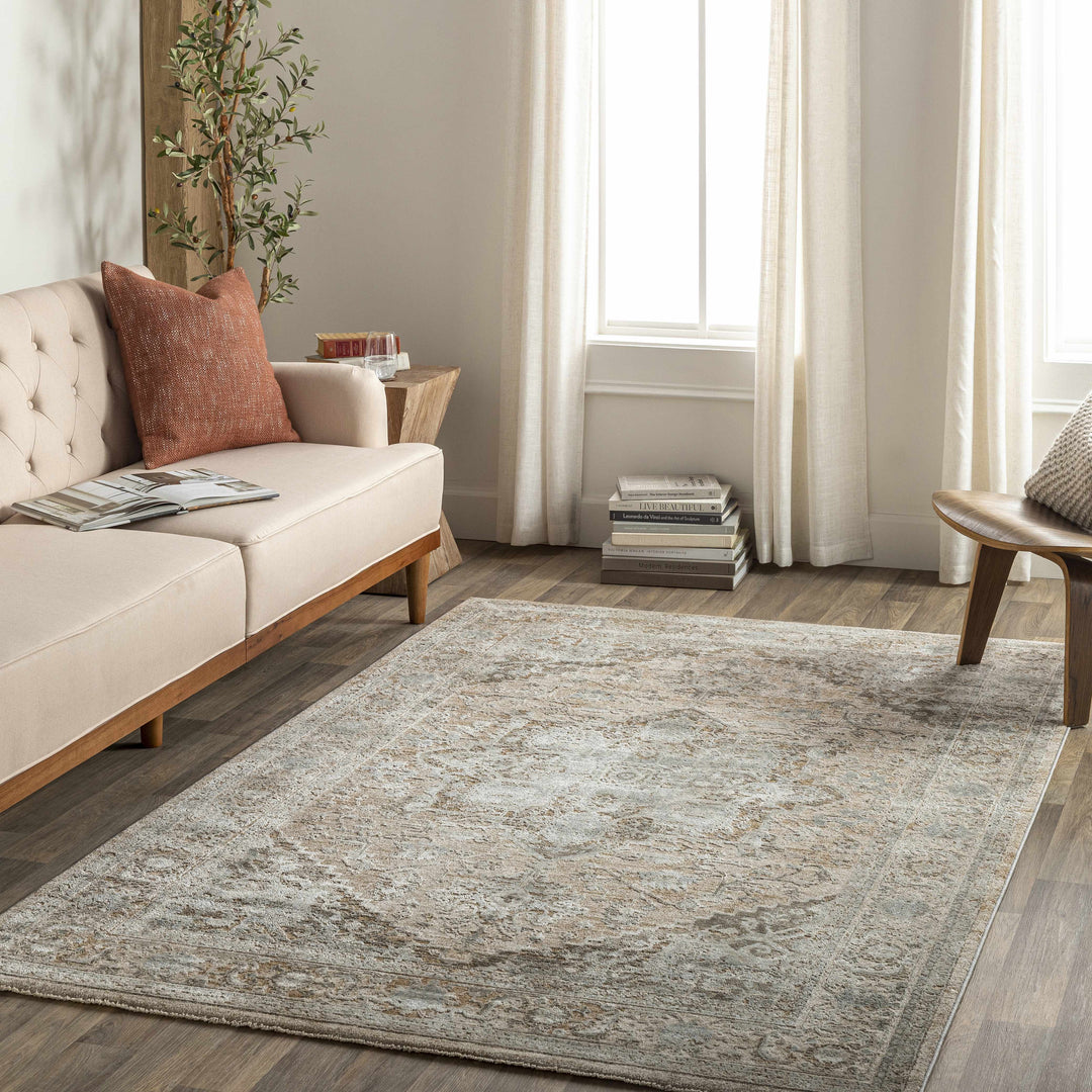 Ballisodare Traditional Medallion Design Brown And Beige Rug