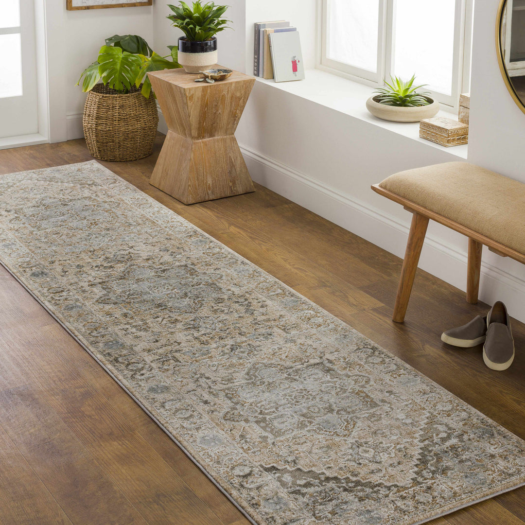 Ballisodare Traditional Medallion Design Brown And Beige Rug