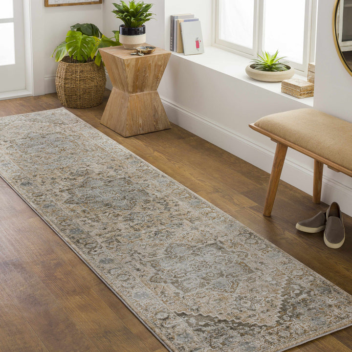 Ballisodare Traditional Medallion Design Brown And Beige Rug