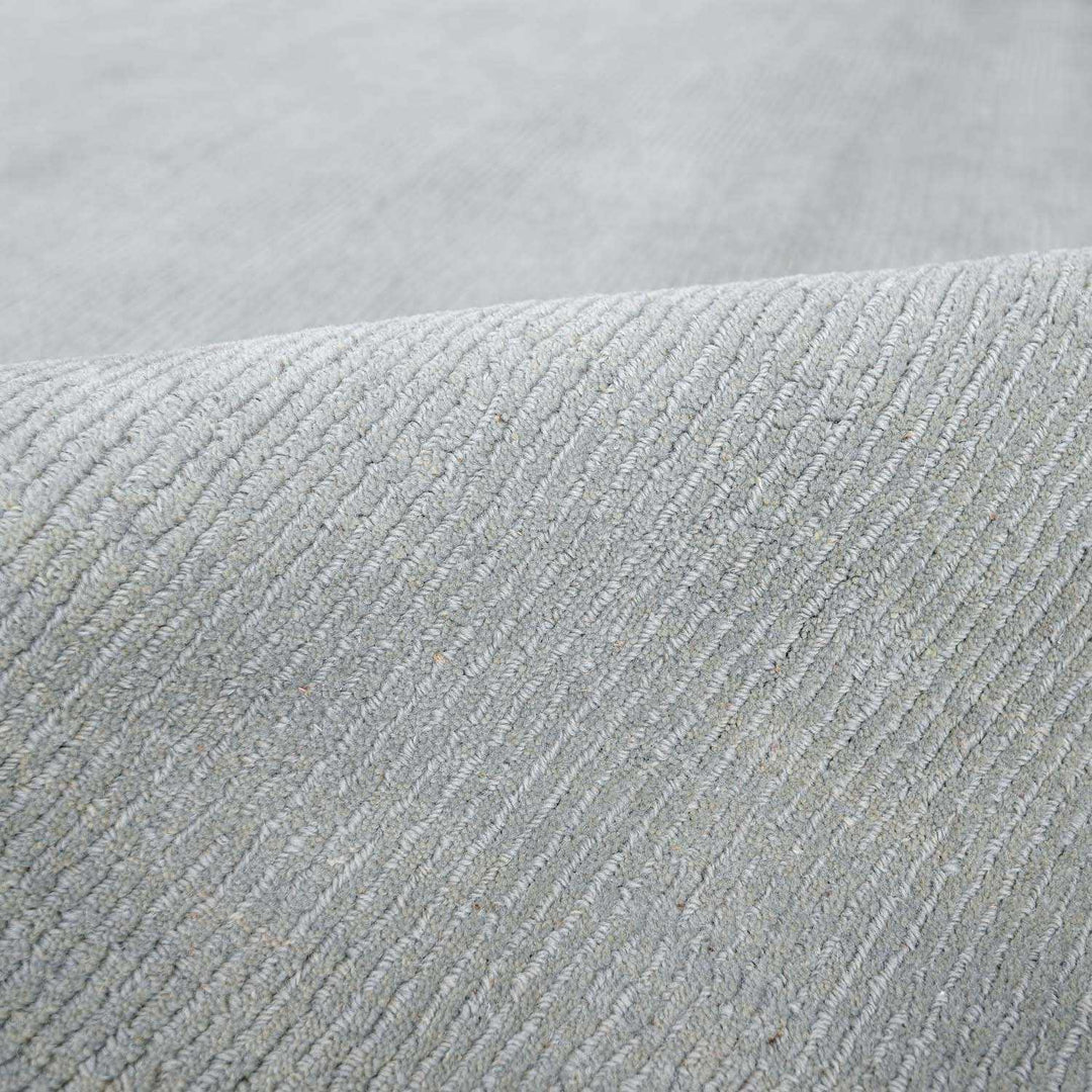 Blockton Modern Gray Solid Design Wool Area Rug - The Rug Decor