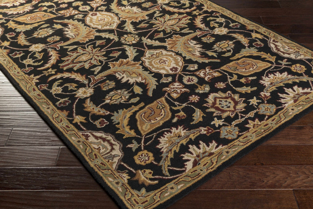Blomkest Black And Beige Traditional Wool Rug - The Rug Decor