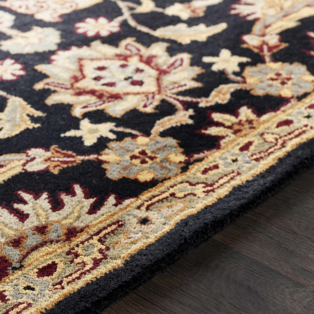 Blomkest Black And Beige Traditional Wool Rug - The Rug Decor