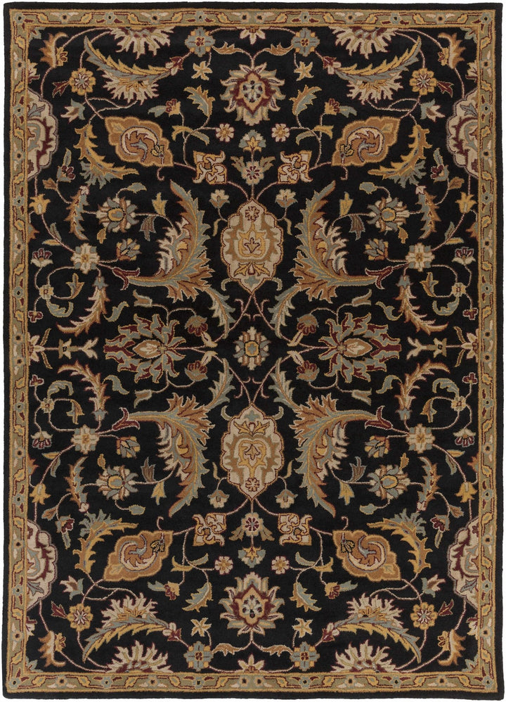Blomkest Black And Beige Traditional Wool Rug - The Rug Decor