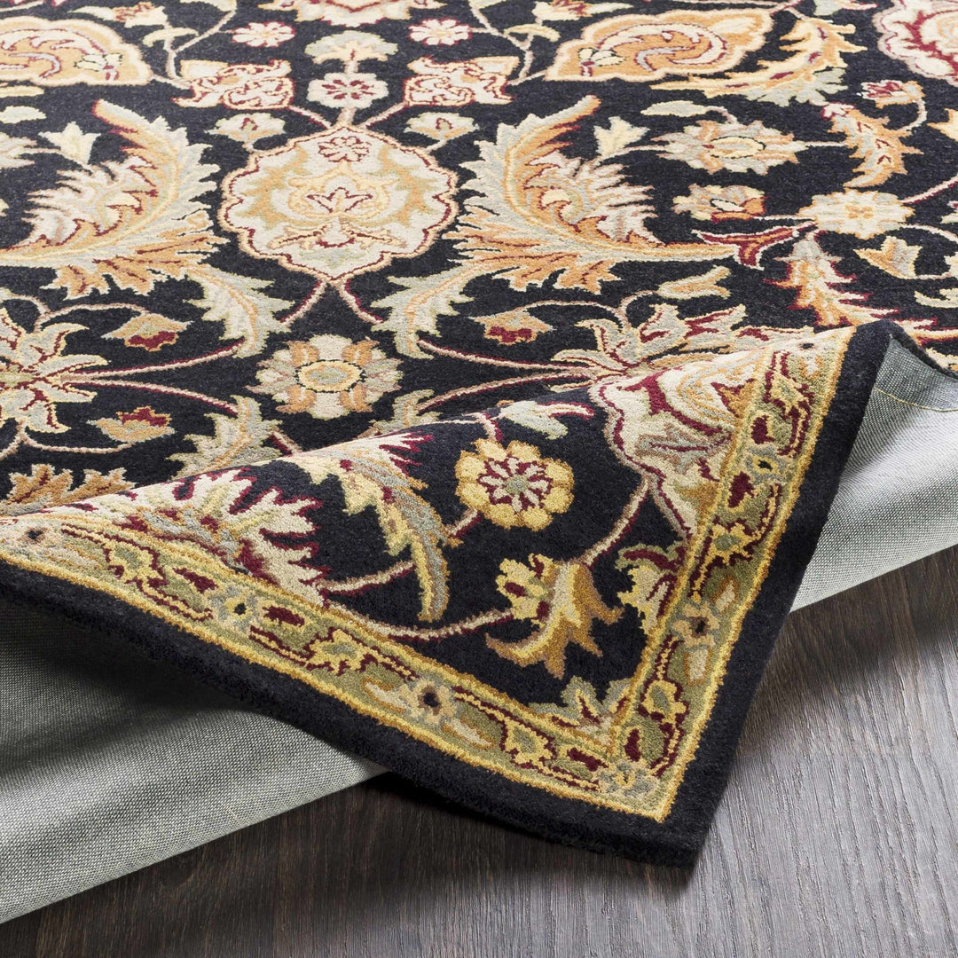 Blomkest Black And Beige Traditional Wool Rug - The Rug Decor
