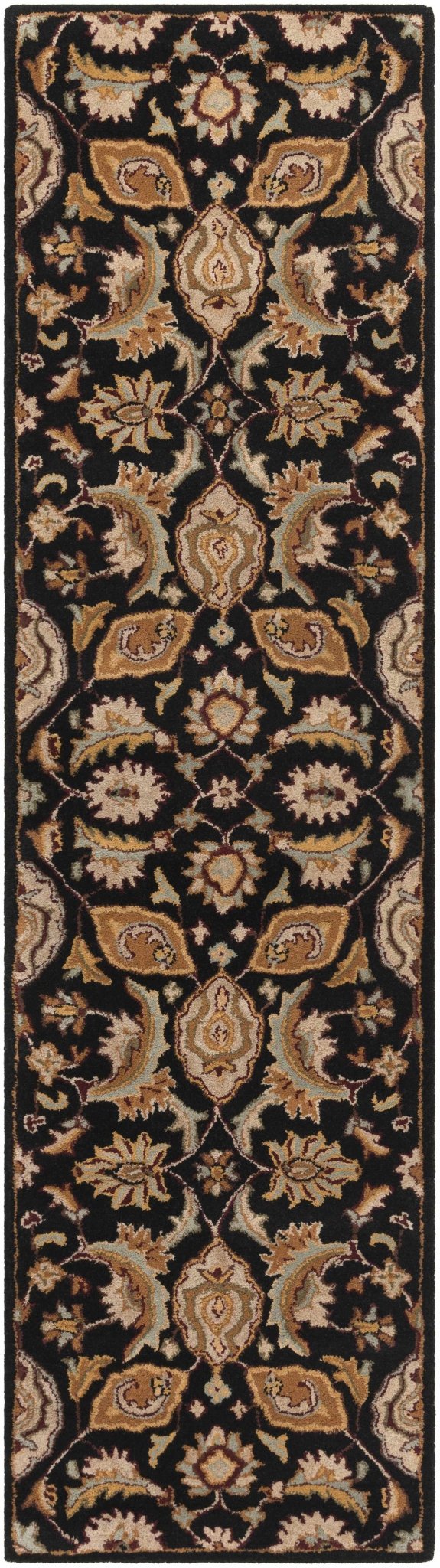 Blomkest Black And Beige Traditional Wool Rug - The Rug Decor